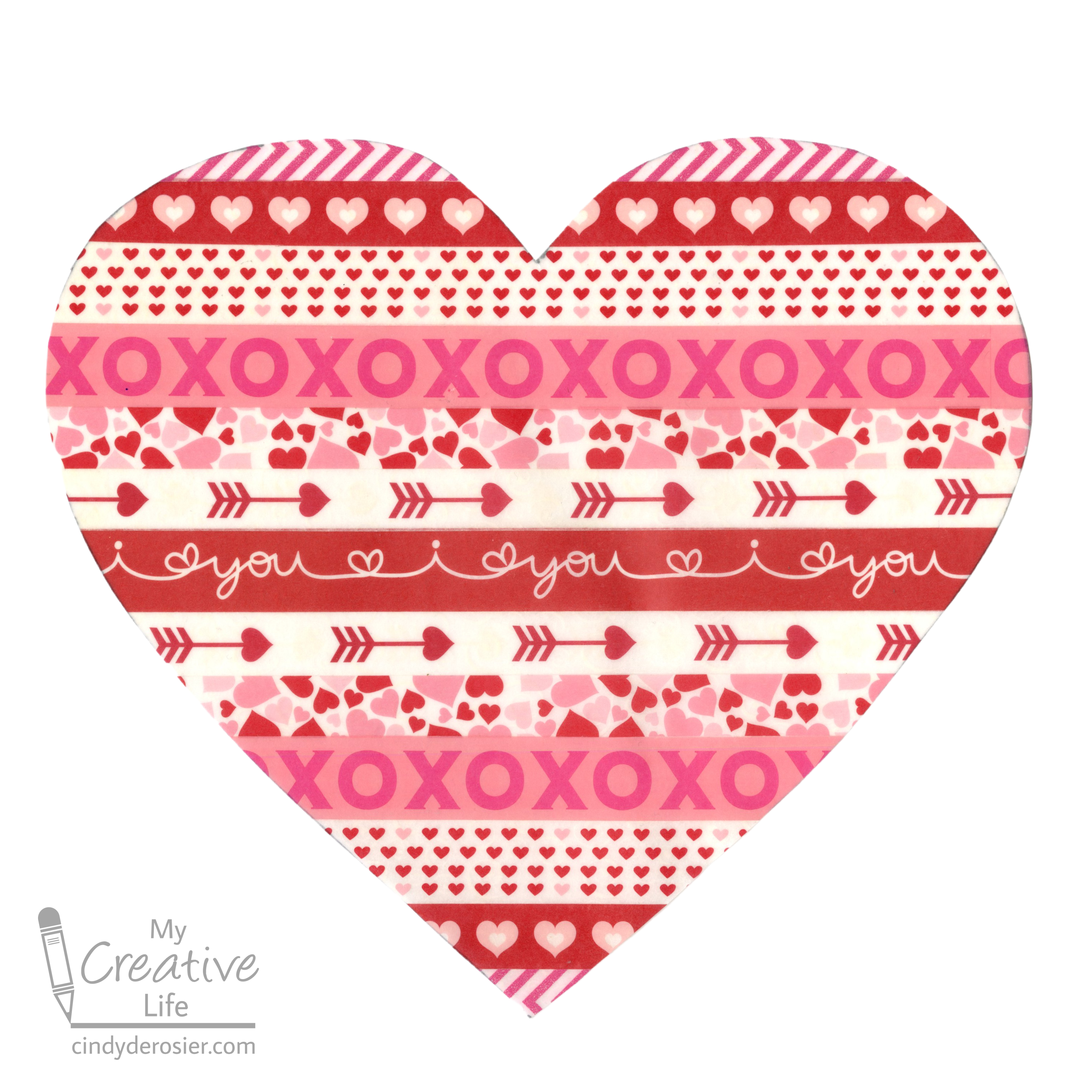 Cindy deRosier: My Creative Life: Washi Tape Valentine Heart Suncatcher